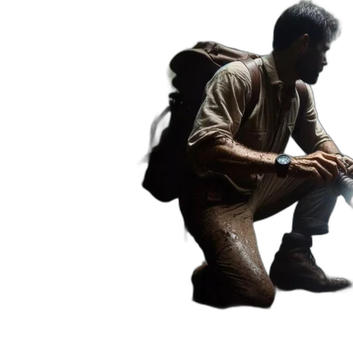 jacket, concept art, photorealistic, man transparent PNG cut-out