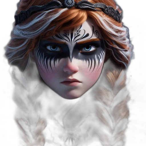 face, mask, crown, creature transparent PNG cut-out