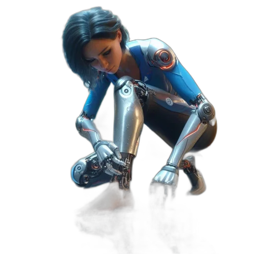 robot, weapon, staff, concept art transparent PNG cut-out
