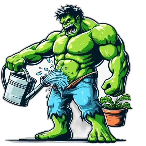 comic book art, concept art, animated, muscular transparent PNG cut-out