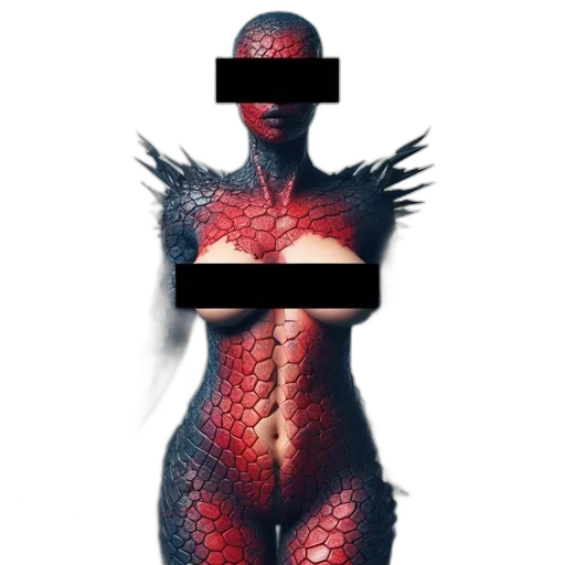 creature, mask, dress, dragon transparent PNG cut-out