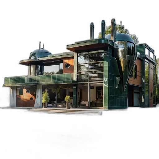building, 3d render, concept art, photorealistic transparent PNG cut-out