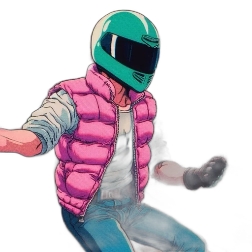 jacket, robot, mask, weapon transparent PNG cut-out
