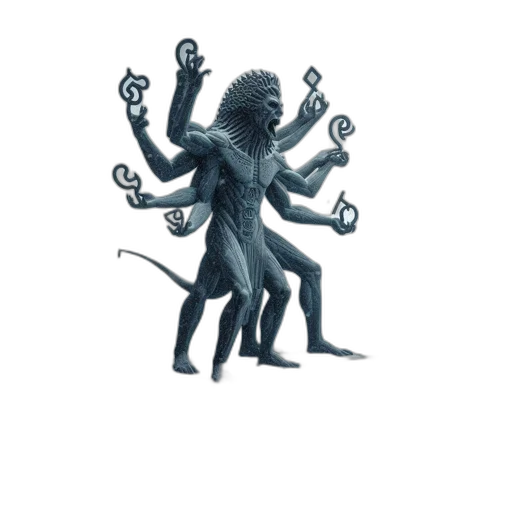 creature, staff, mask, concept art transparent PNG cut-out