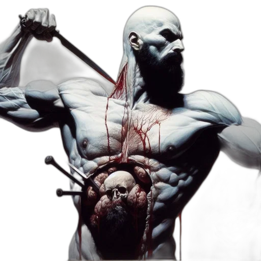 creature, concept art, comic book art, photorealistic transparent PNG cut-out