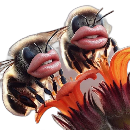 animal, creature, flower, face transparent PNG cut-out