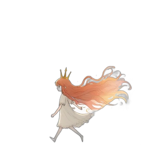 hair, creature, dress, dragon transparent PNG cut-out