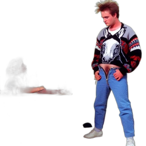 jacket, creature, hair, shoes transparent PNG cut-out