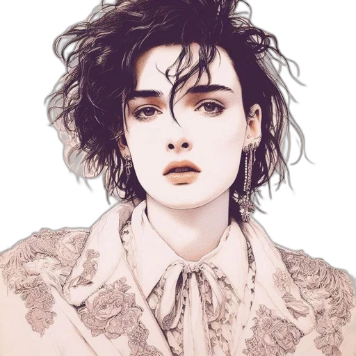 jacket, hair, face, dress transparent PNG cut-out