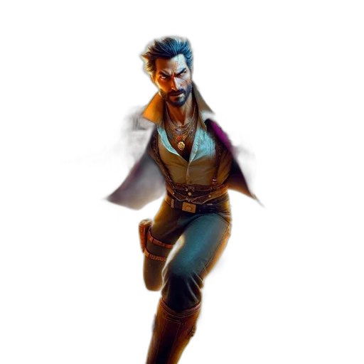staff, jacket, concept art, comic book art transparent PNG cut-out