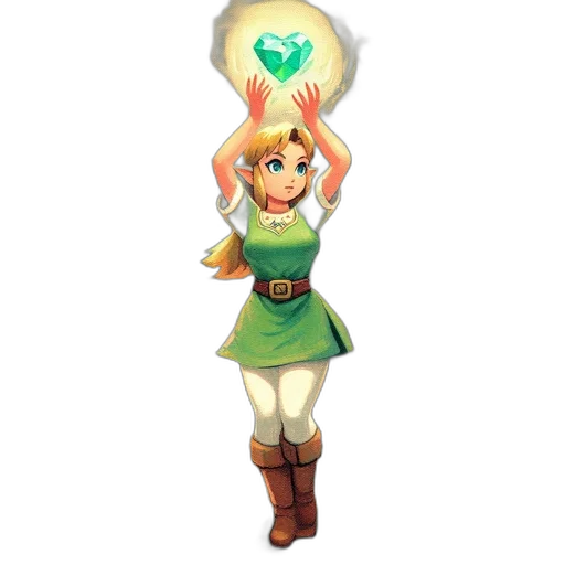 staff, dress, weapon, crown transparent PNG cut-out