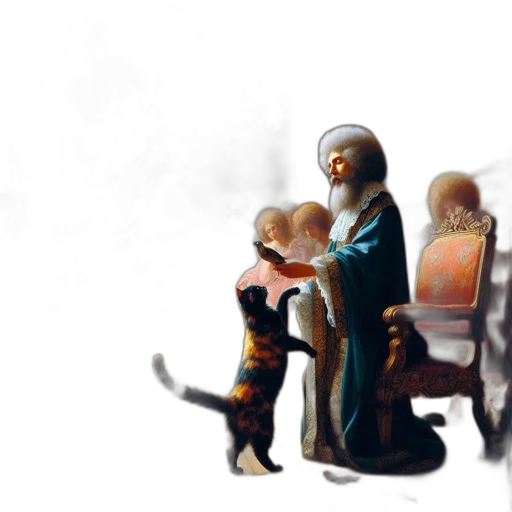 concept art, oil painting, pixel art, photorealistic transparent PNG cut-out