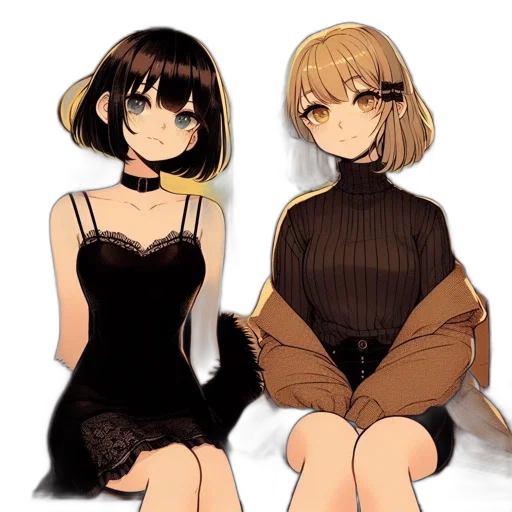 dress, mask, jacket, anime transparent PNG cut-out