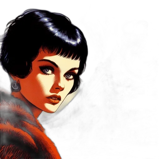 face, comic book art, photorealistic, concept art transparent PNG cut-out