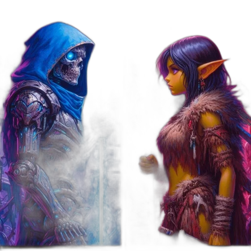 concept art, fantasy art, comic book art, pixel art transparent PNG cut-out