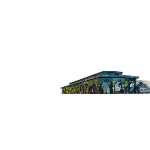 building, car, umbrella, staff transparent PNG cut-out