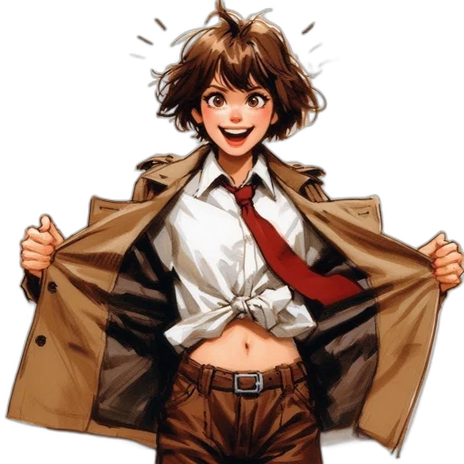 jacket, staff, weapon, umbrella transparent PNG cut-out
