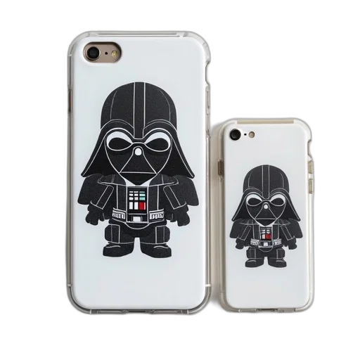 white, iphone, star, wars-themed transparent PNG cut-out