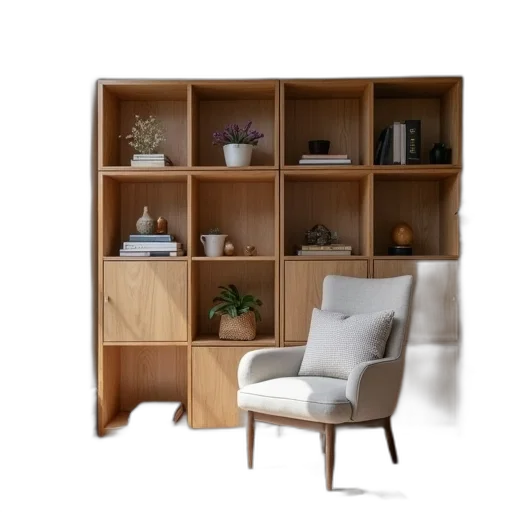 furniture, 3d render, photorealistic, earth tones transparent PNG cut-out