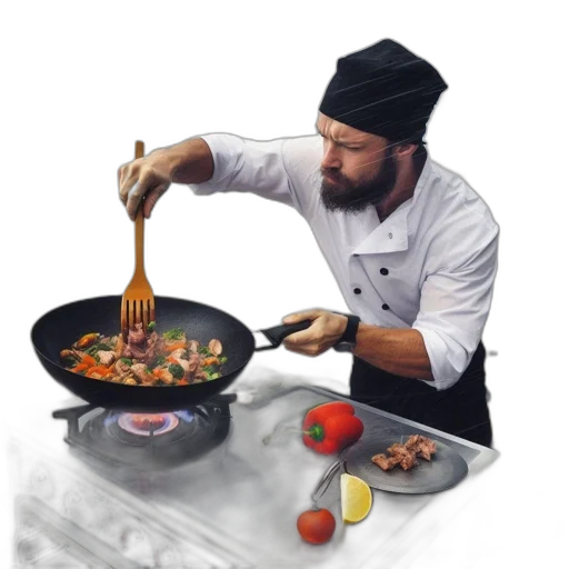 food, staff, photorealistic, 3d render transparent PNG cut-out