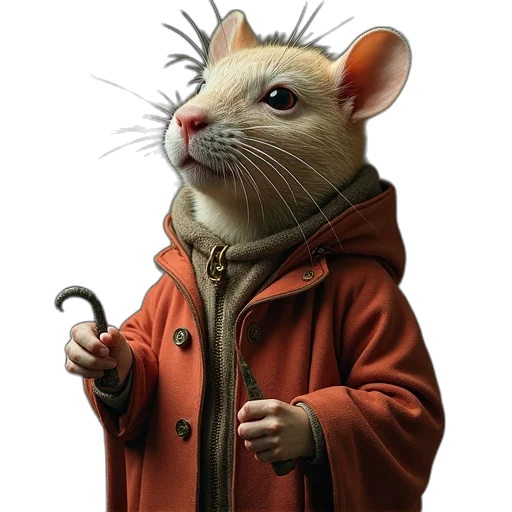 jacket, animal, staff, creature transparent PNG cut-out