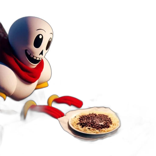 food, robot, creature, 3d render transparent PNG cut-out