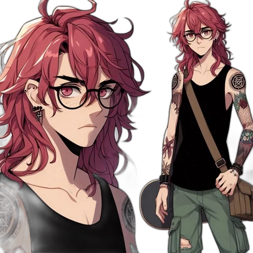 concept art, anime, cartoon, pixel art transparent PNG cut-out