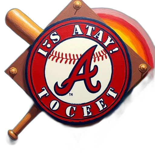 painting, atlanta, braves, logo transparent PNG cut-out