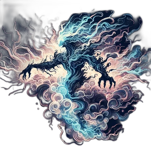 dragon, creature, mask, hair transparent PNG cut-out