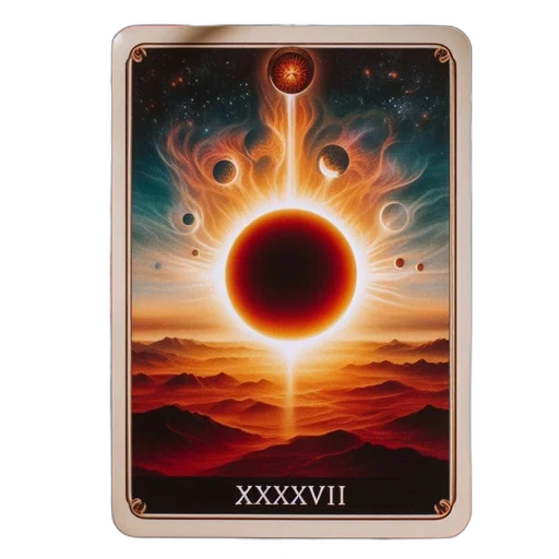 outer space, tarot, card, xxiii transparent PNG cut-out