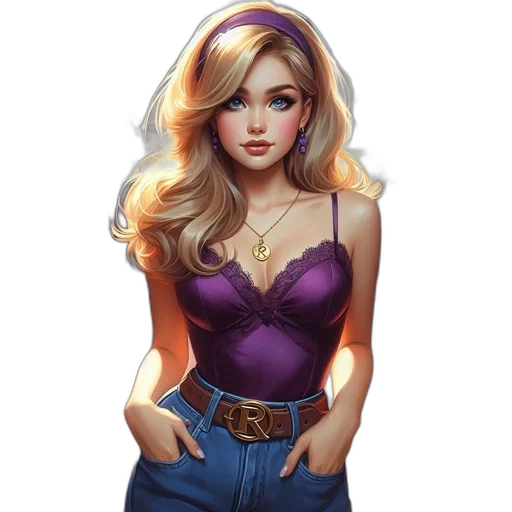 dress, jewelry, fantasy art, comic book art transparent PNG cut-out