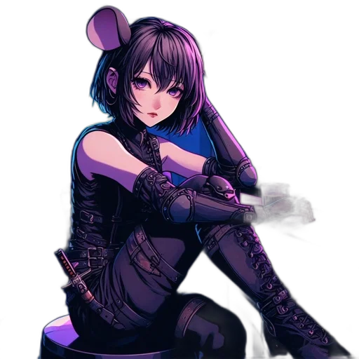 weapon, staff, jacket, robot transparent PNG cut-out
