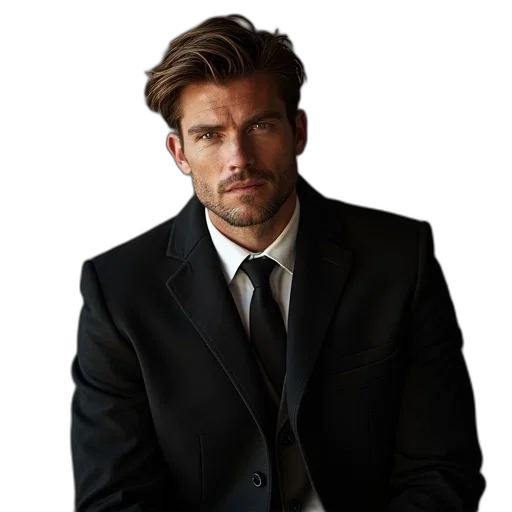 jacket, staff, face, hair transparent PNG cut-out