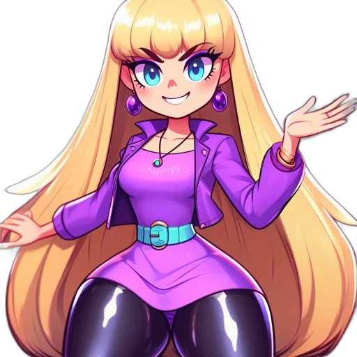 staff, jacket, hair, dress transparent PNG cut-out
