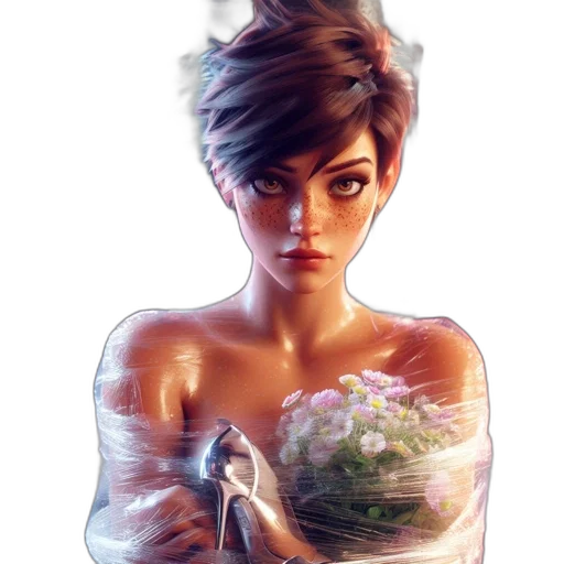 dress, jewelry, face, crown transparent PNG cut-out