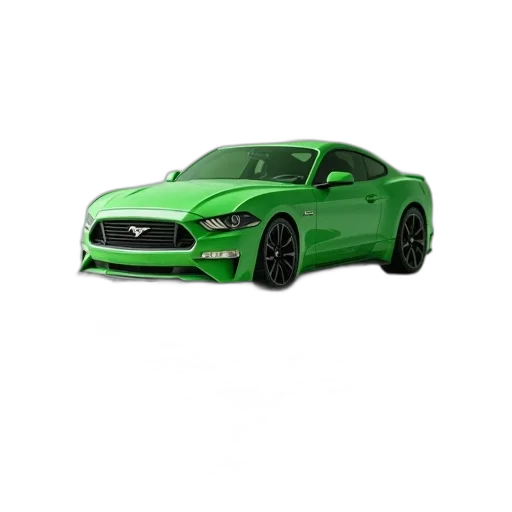 car, 3d render, photorealistic, green transparent PNG cut-out