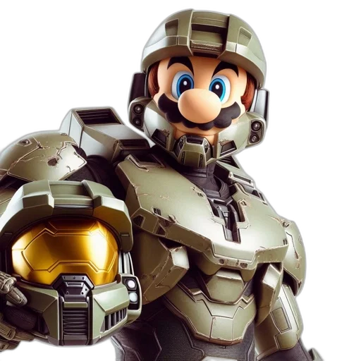 robot, 3d render, concept art, fusion transparent PNG cut-out