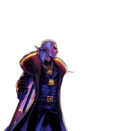 jacket, staff, sword, concept art transparent PNG cut-out