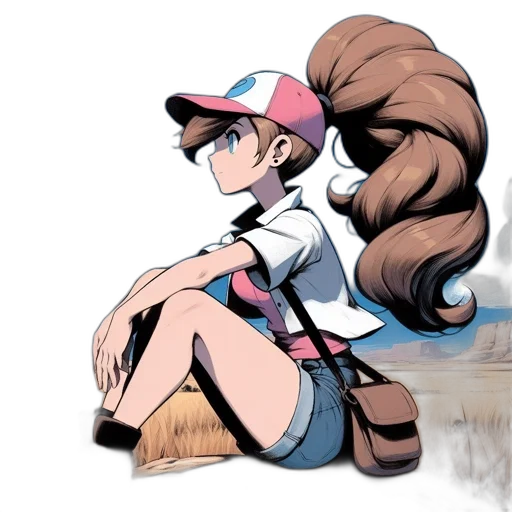 hair, hat, staff, animal transparent PNG cut-out