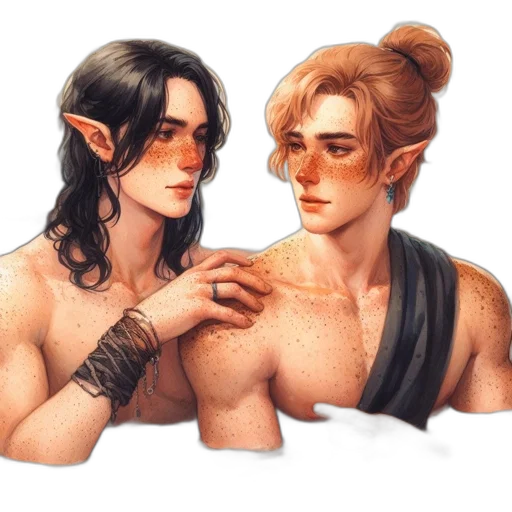 fantasy art, concept art, watercolor, pixel art transparent PNG cut-out