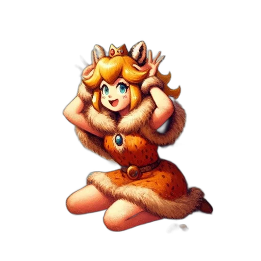 crown, dress, animal, staff transparent PNG cut-out