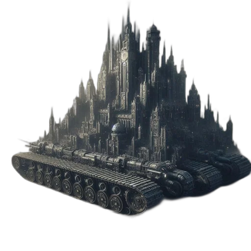crown, weapon, building, 3d render transparent PNG cut-out