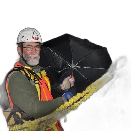 umbrella, staff, jacket, hat transparent PNG cut-out