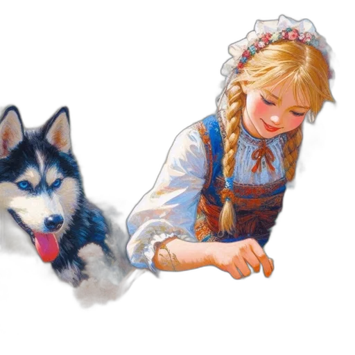 animal, staff, oil painting, fantasy art transparent PNG cut-out