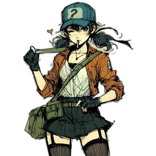 hat, jacket, dress, staff transparent PNG cut-out
