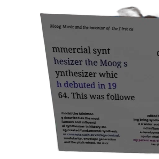 3d render, poster, featuring, moog transparent PNG cut-out