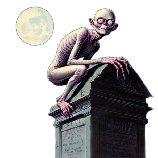 creature, staff, concept art, comic book art transparent PNG cut-out