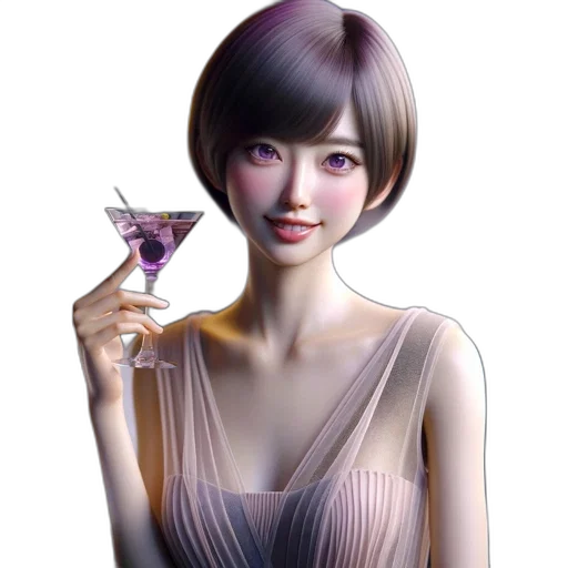 dress, jewelry, face, staff transparent PNG cut-out