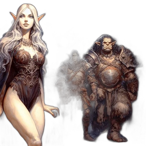 fantasy art, concept art, comic book art, pixel art transparent PNG cut-out