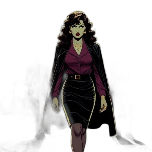 dress, comic book art, concept art, cartoon transparent PNG cut-out